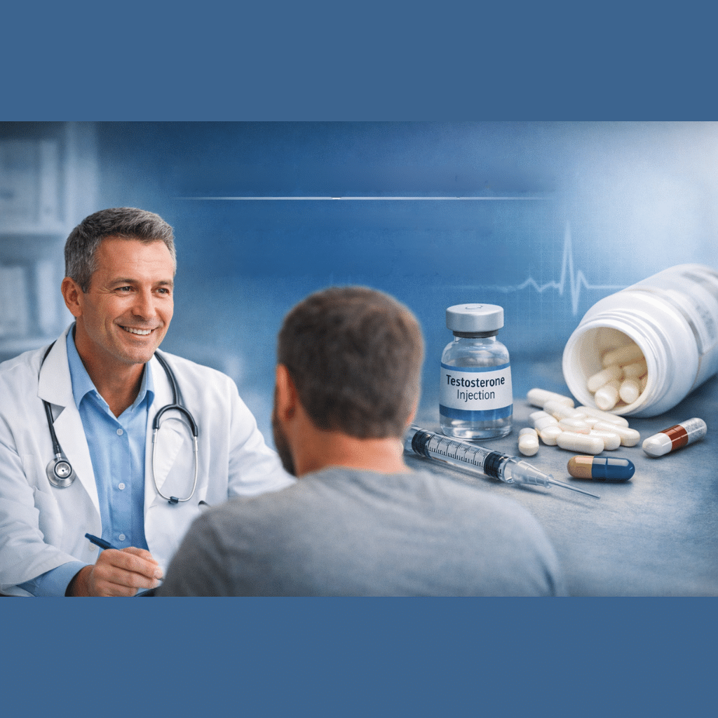 testosterone replacement therapy, hormone replacement therapy for men, testosterone therapy, TRT therapy, low testosterone treatment, testosterone injections, testosterone shots for men, male hormone replacement therapy, testosterone prescription, testosterone therapy near me, testosterone replacement therapy near me, men’s health, primary care services, hormone optimization, testosterone treatment, TRT clinic, men’s wellness