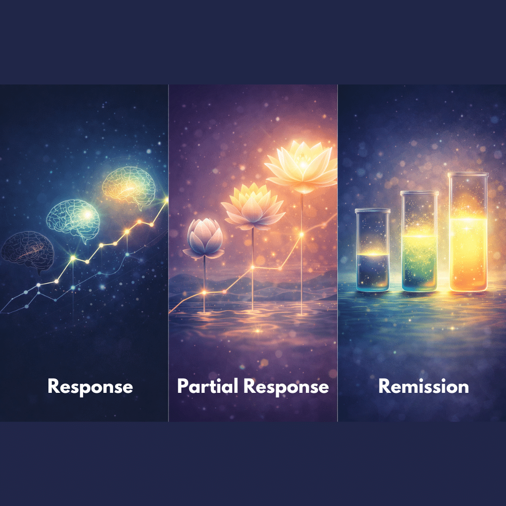 ketamine treatment, ketamine therapy for depression, ketamine response remission, partial response depression, ketamine infusion therapy, treatment-resistant depression, PHQ-9 scores, depression remission, psychiatric care metrics, mental health outcomes, Zeam Health ketamine