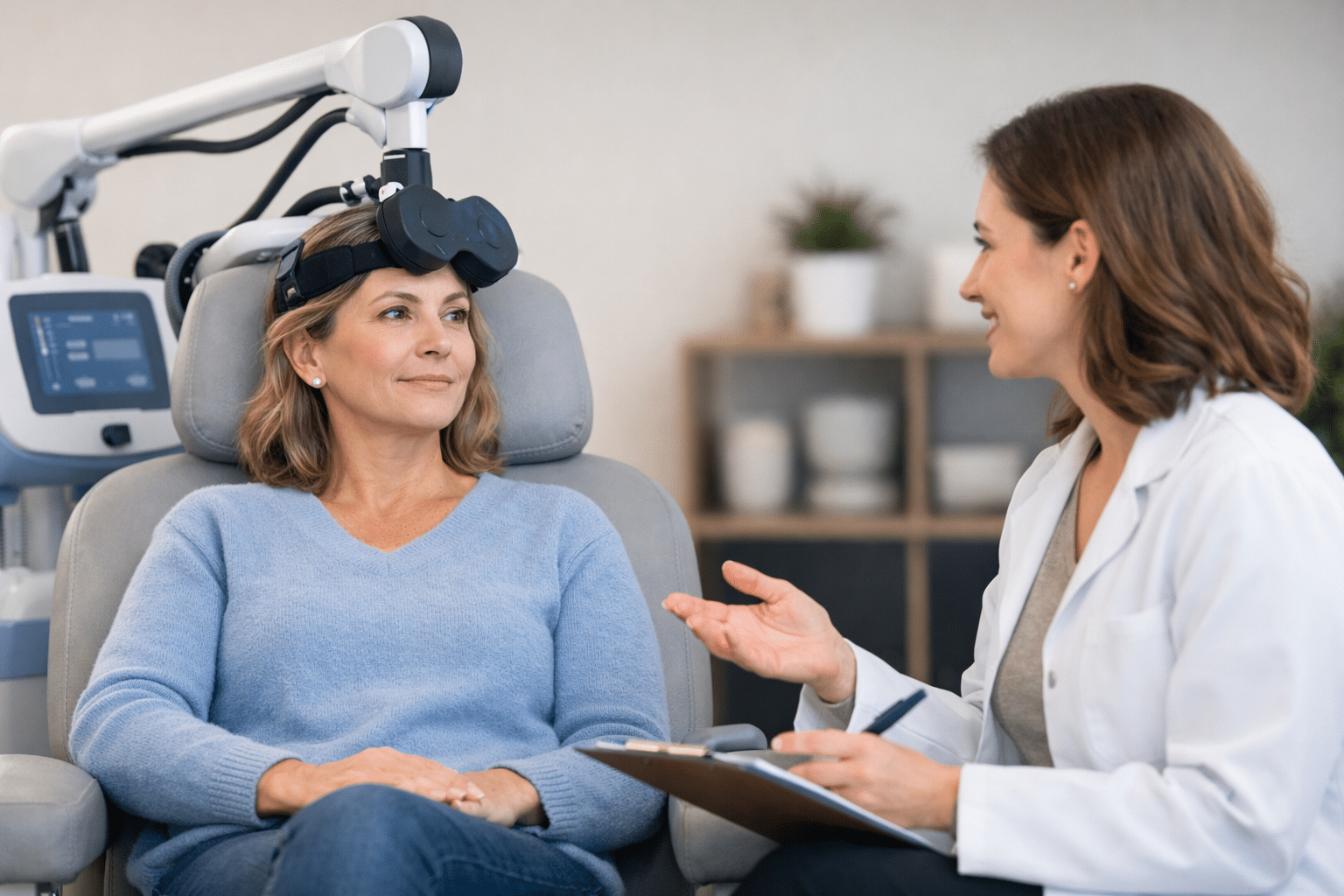 TMS therapy hesitation, transcranial magnetic stimulation concerns, TMS therapy for depression, is TMS safe, TMS side effects, depression treatment options TMS, TMS vs medication depression, treatment resistant depression TMS, what to expect TMS therapy, TMS effectiveness depression, rTMS response rates, brain stimulation therapy depression, non medication depression treatment, mental health treatment options, TMS consultation