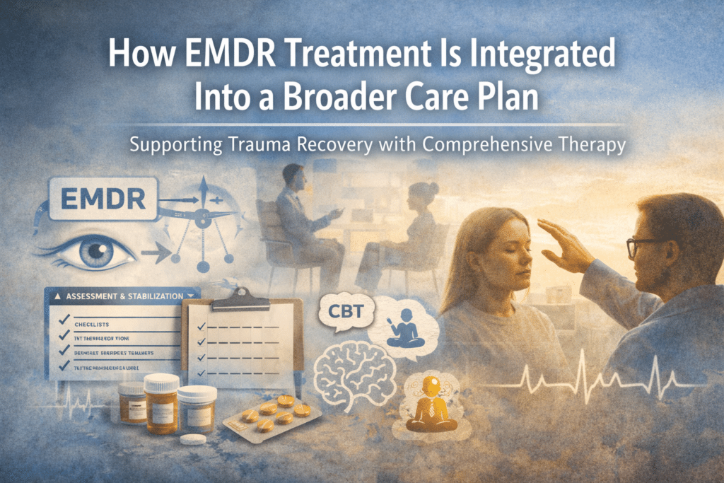 EMDR therapy, EMDR treatment for PTSD, how EMDR works in therapy, EMDR trauma therapy plan, PTSD treatment approaches, EMDR and CBT therapy, trauma focused psychotherapy, EMDR stabilization phase, PTSD therapy guidelines, trauma therapy care plan, EMDR effectiveness research, PTSD psychotherapy treatment, EMDR mental health treatment, integrated trauma therapy, EMDR psychiatric care coordination