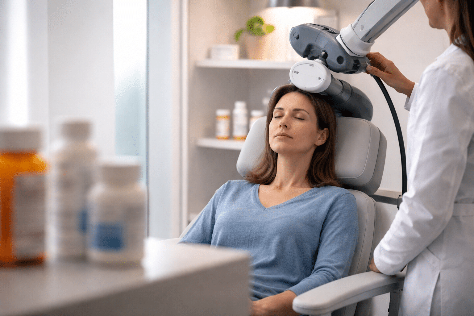 TMS vs antidepressants, TMS therapy for depression, transcranial magnetic stimulation benefits, treatment resistant depression TMS, TMS vs medication depression, non medication depression treatment, brain stimulation therapy depression, TMS side effects vs antidepressants, rTMS therapy explained, depression treatment alternatives, TMS effectiveness depression, mental health treatment options, FDA approved TMS therapy, TMS patient experience, modern depression treatments